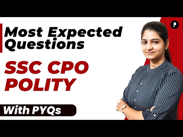 Most Expected Question of Polity | SSC CPO | Economics #ssc  #parcham