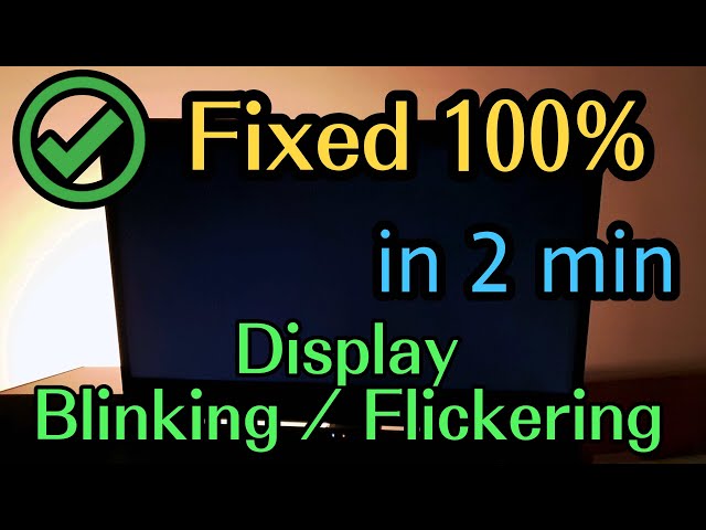 (Fixed) How to fix a laptop screen flickering when removing or plugin in the charger display problem
