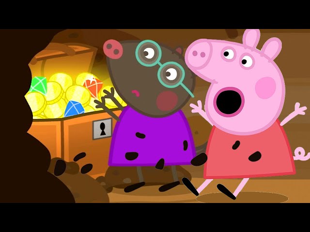 Peppa Pig Finds the Buried Treasure with Molly Mole| Peppa Pig Official Family Kids Cartoon