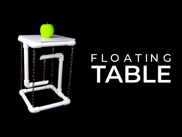 Tensegrity Floating Table from PVC and Chain