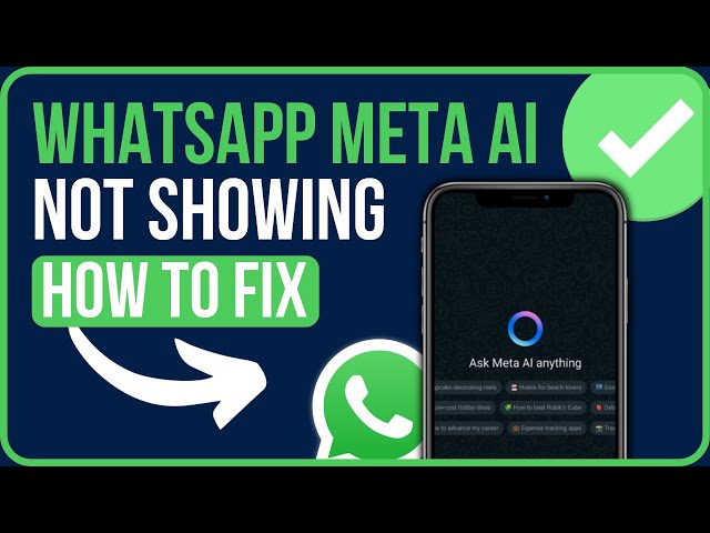 WHATSAPP META AI NOT SHOWING [FIXED] | Meta AI Not Showing On WhatsApp