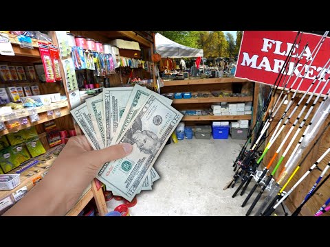 NO BUDGET Flea Market Fishing Challenge!! (Surprise Find)