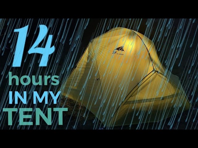 Tent camping in rain & wind | 3f ul gear Floating cloud tent.
