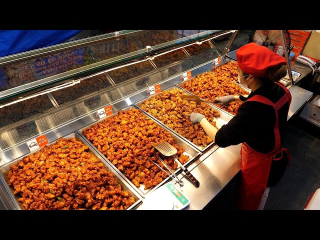 Spicy sweet and sour chicken - korean street food