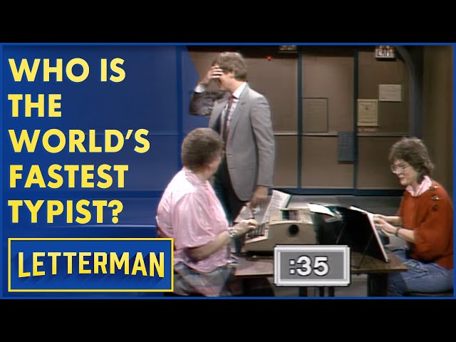 Barbara vs. Barbara: Who Is The World's Fastest Typist? | Letterman