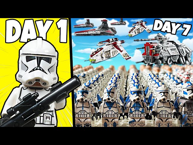 I built the Largest LEGO CLONE ARMY in 7 Days...