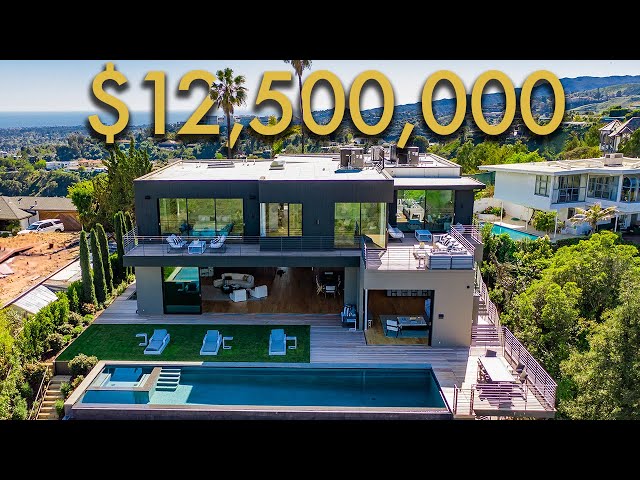 INSIDE a $12,500,000 LOS ANGELES MODERN MANSION with INCREDIBLE CITY VIEWS