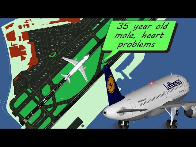 [REAL ATC] Lufthansa A320 diverts into Nice with medical emergency!
