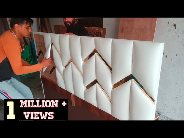 How To Build Bed Back Headboard at Home ||