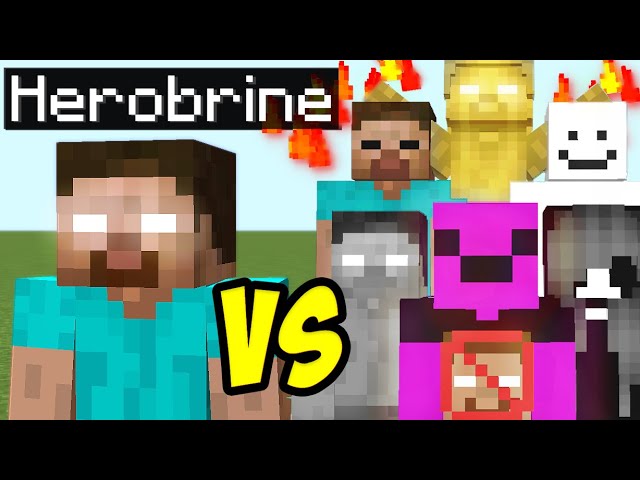 Herobrine vs all creepypasta mobs in minecraft part 12