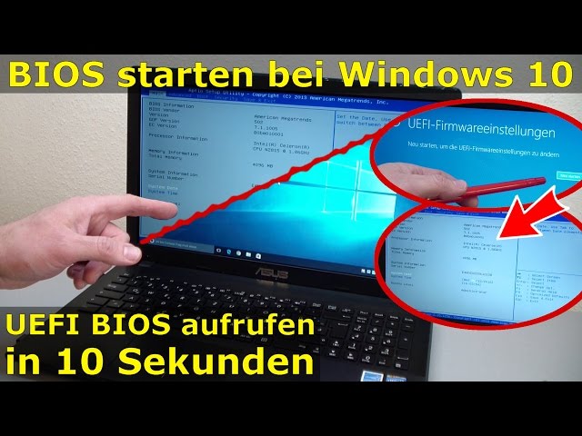 Bios starten Windows 10 - Notebook ins UEFI BIOS gelangen - Laptop