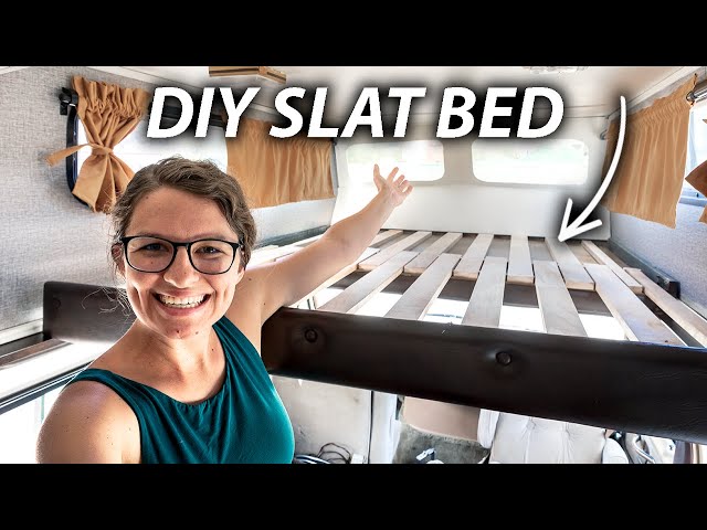 DIY: How to Build a SLAT BED in your campervan (design and build)