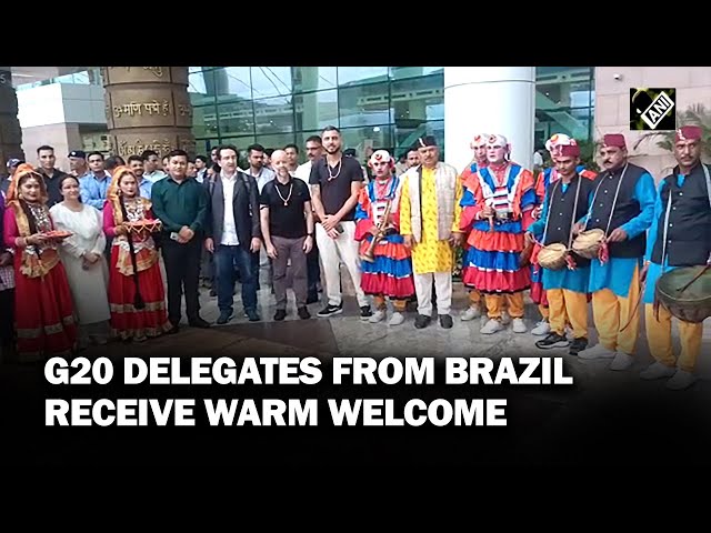 Uttarakhand: G20 delegates from Brazil receive warm welcome at airport in Dehradun