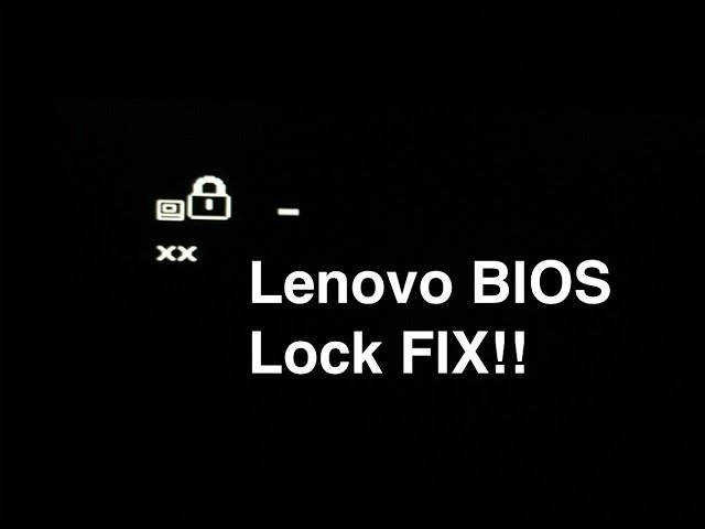 Lenovo Thinkpad Power On password Lock Fix