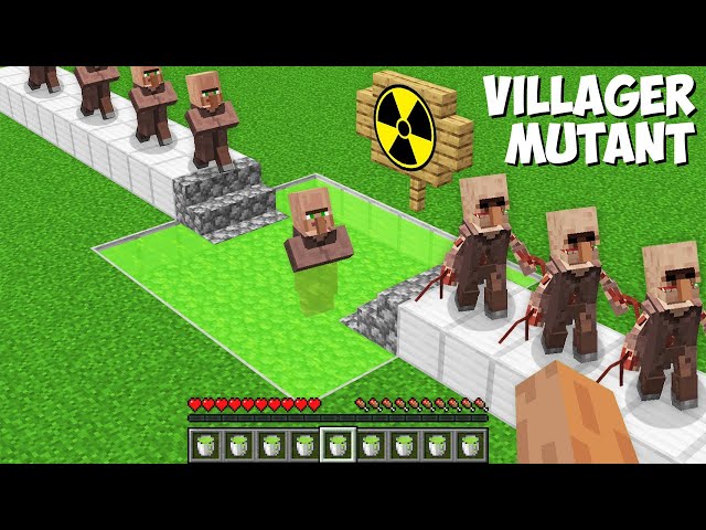 What if YOU CREATE MUTANT VILLAGER in Minecraft ? USING A RADIATION LIQUID !