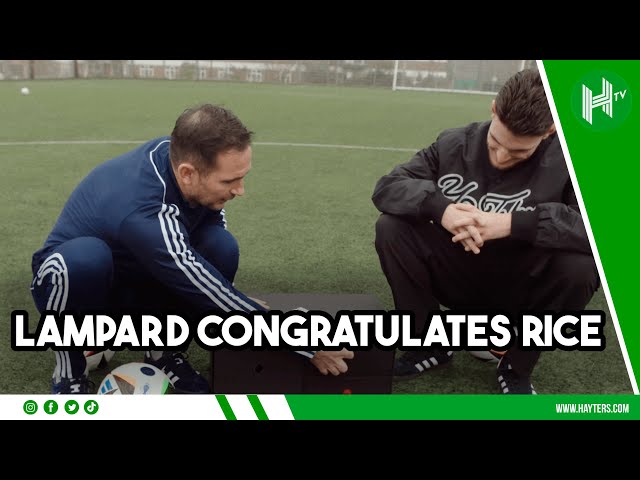 Frank Lampard shares special moment with Declan Rice to commemorate 50th England cap ✨