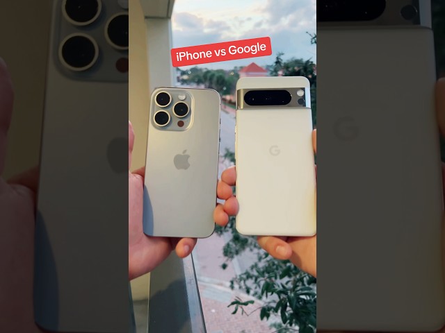 Which one takes a better picture, Camera Test Pixel vs iPhone          #Pixel8pro #iPhone15pro #zoom