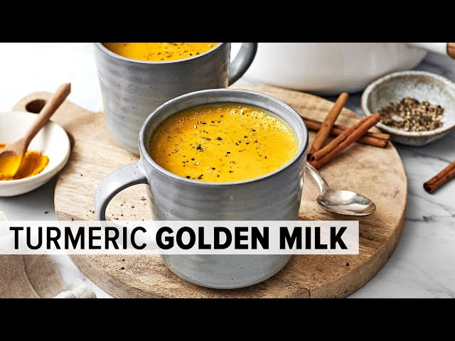 GOLDEN MILK (TURMERIC MILK) | dairy-free, vegan golden milk recipe