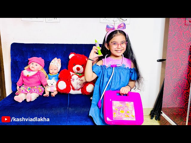 Kashvi PRETEND PLAY With Her Pink Doctor Set | KASHVI ADLAKHA