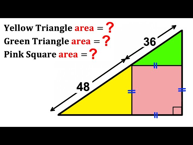 Can you find the area of each shaded region? | (Fun Geometry problem) | #math #maths | #geometry