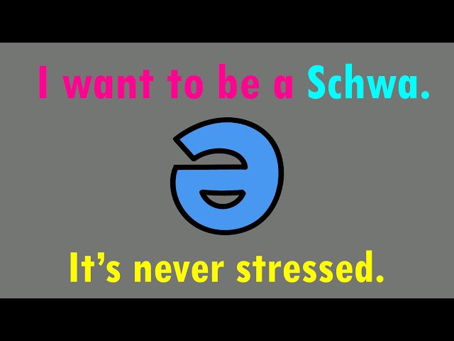 I want to be a Schwa (It's never stressed) Schwa Unstressed Vowel Syllables song