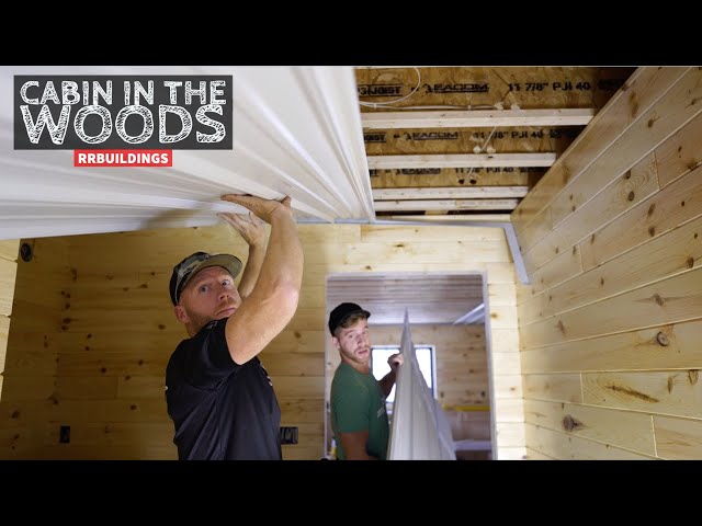 Cabin in the Woods 41: Fireplace Stone Install and Crazy Metal Ceilings