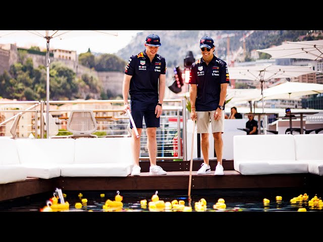 Max Verstappen and Checo Perez HOOK A DUCK in Monaco