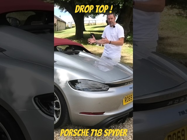 Porsche 718 Spyder - How to Drop the Roof 🎥  #shorts #petrolped #porsche #porsche718spyder