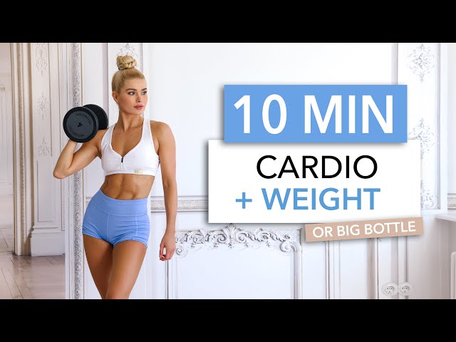 10 MIN CARDIO + WEIGHT - spice up your calorie burn session & get stronger / Bonus: Standing Abs