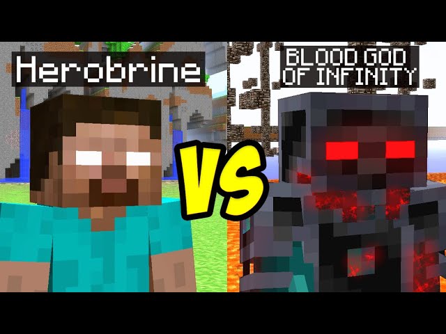 Final battle of Herobrine vs Blood God of Infinity
