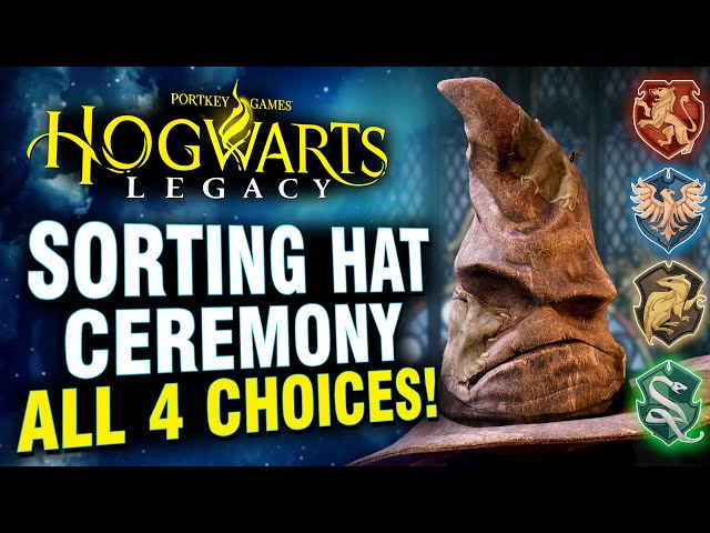 Hogwarts Legacy - Sorting Hat Ceremony, All 4 Houses and Their Unique Cutscenes!