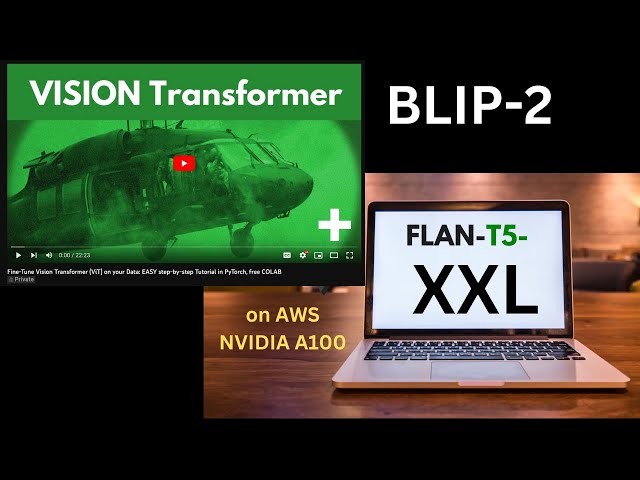 Chat with your Image!  BLIP-2 connects Q-Former w/ VISION-LANGUAGE models (ViT & T5 LLM)