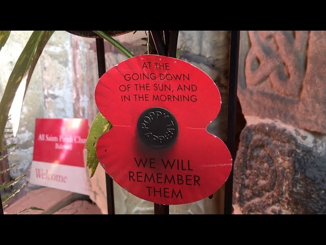 Remembrance Day at All Saints church, Bakewell