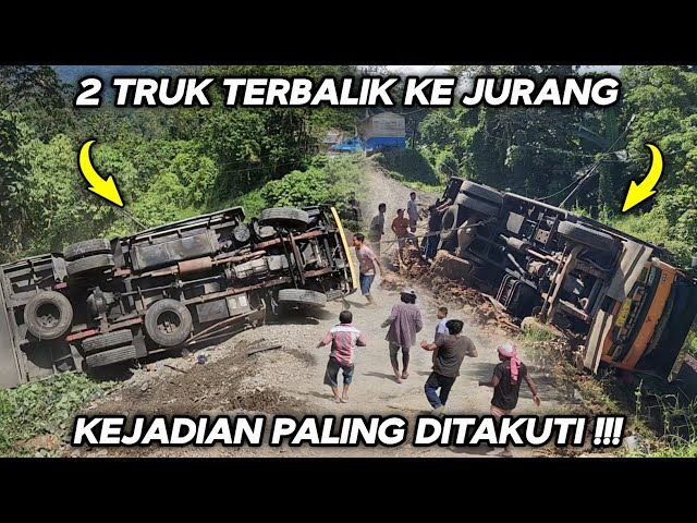 Most Feared Incident!!! SECONDS The truck overturned into a ravine in Batu Jomba