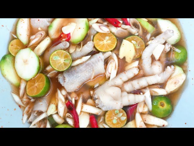 chicken feet soaked in lemongrass and kumquat | delicious food easy to make