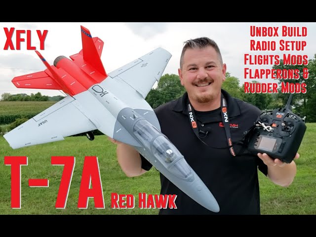 XFly - Boeing T-7A Red Hawk - 64mm PNP EDF Jet - Unbox, Build, Radio Setup, Mods, & Maidens + Crash?