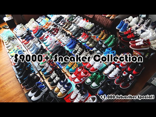 My $9000+ Sneaker Collection! | 3K Subscriber Special! | New Balances, Jordans, Nikes, SBs, etc.!