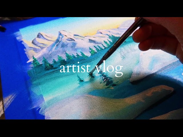 Cozy Art Vlog - Winter Painting