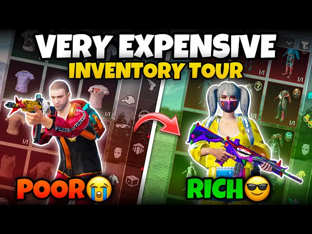 TOUR OF VERY EXPENSIVE BGMI INVENTORY🔥MYTHICAL OUTFITS AND GUN SKINS | Mew2.