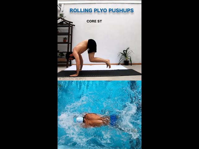 Rolling Plyo Pushups - Build agility #Shorts