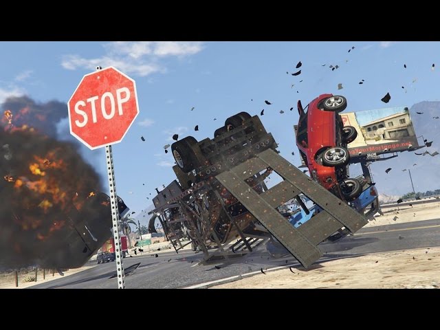 GTA 5 CRAZY CAR CRASHES COMPILATION!!!