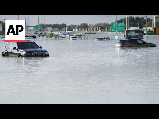 Storm dumps heaviest rain ever recorded in UAE, flooding Dubai's airport, roads