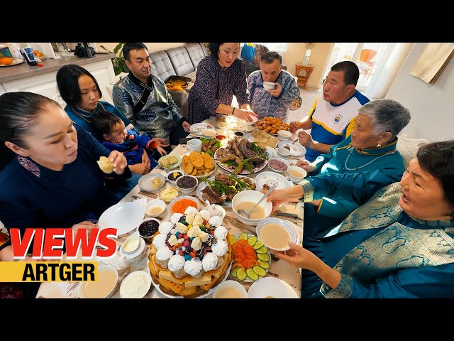 Buryat New Year Feast - Sagalgan Food! How Buryats live in Russia! | Views