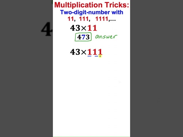 Fast Multiplication Tricks