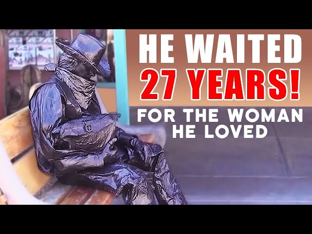 Bronze Cowboy Street Performer - Waited 27 Years For the Woman He Loved