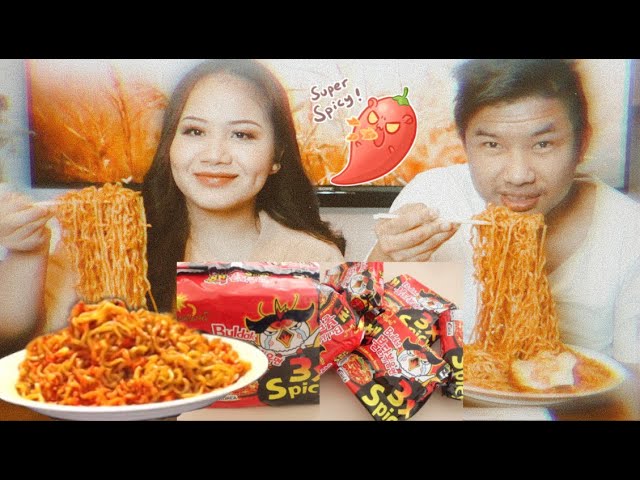 New 3x Spicy Noodles Challenge//SUPER HOT/Evelyn Par