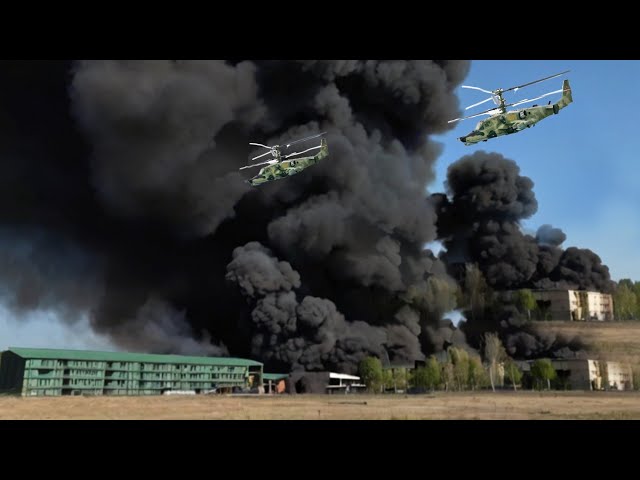 Horrifying, Russian K-52 Helicopters Attack Ukrainian Military Headquarters