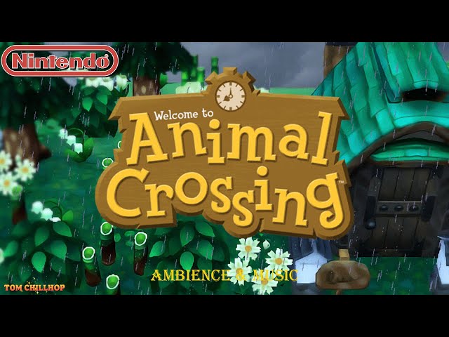 Animal crossing | Relaxing video game music with rain ambience