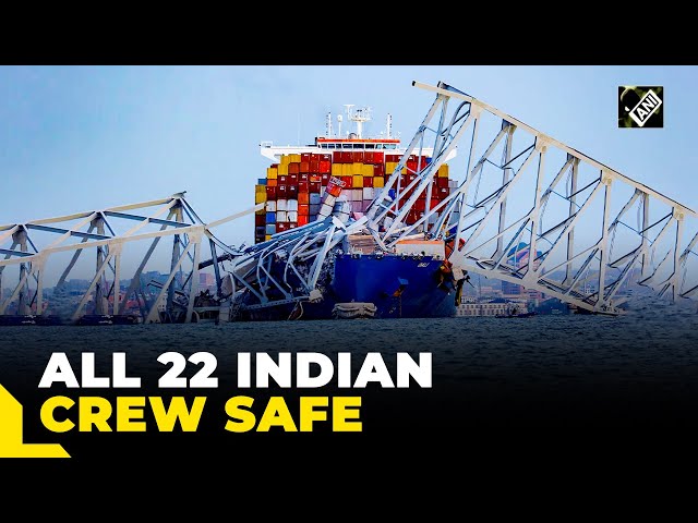 Baltimore bridge collapse | All 22 Indian crew aboard container ship that smashed into bridge ‘safe’