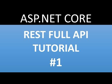 ASP.NET CORE RestFull API Tutorials
